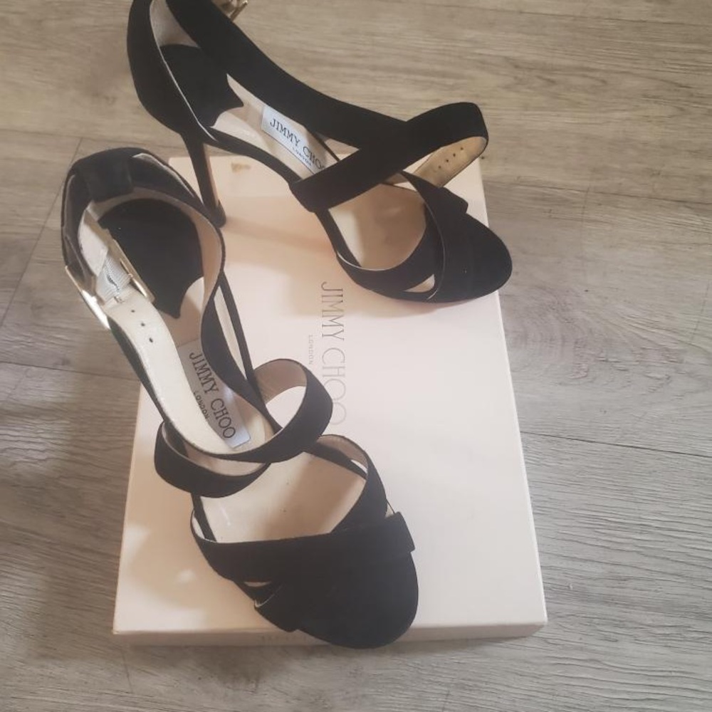 Jimmy Choo Suede black Lottie size 37 (6.5)